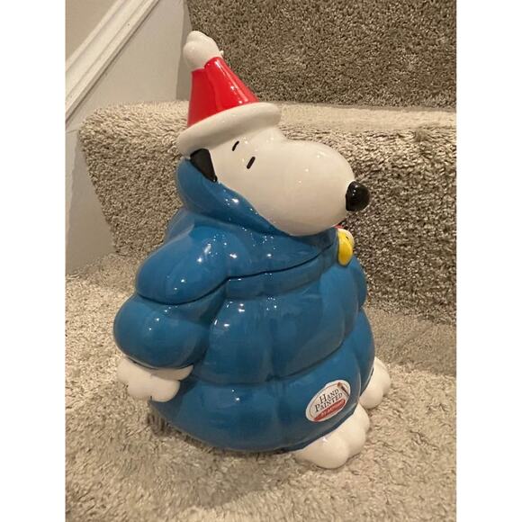 Peanuts Snoopy Blue Puffer Jacket Cookie Jar - BRAND NEW - Picture 6 of 7